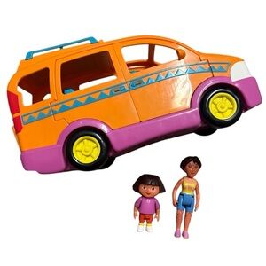 Dora the Explorer Talking Mini Van Mattel 2003 Works W/ Mom and Dora Figure